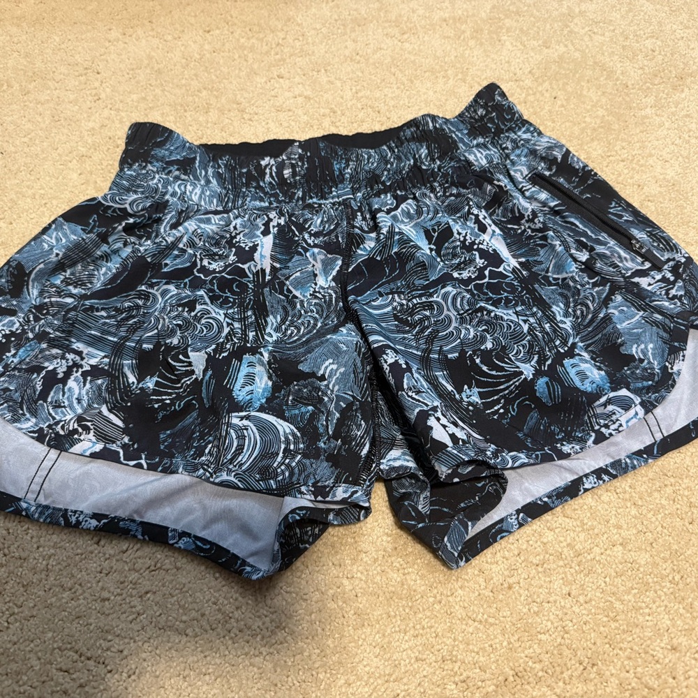 Lululemon Blue and Black shorts size 8